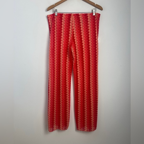 NEW BECCA By Rebecca Virtue Sunset Soiree Crochet Knit Split Wide Leg Coverup S - Picture 5 of 12